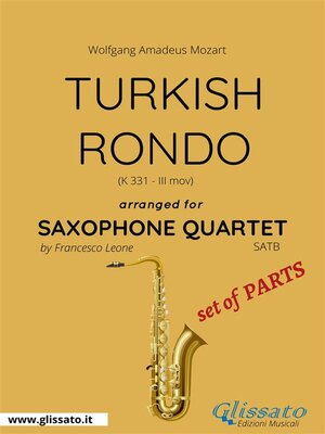 cover image of Turkish Rondo--Saxophone Quartet set of PARTS